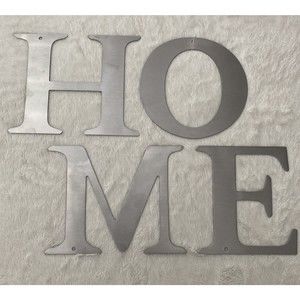 Metal Word Home Decor HOME Silver Letter Wall Art 5" x 6"